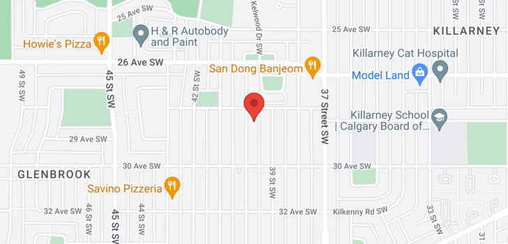 map of 2812A 40 Street SW